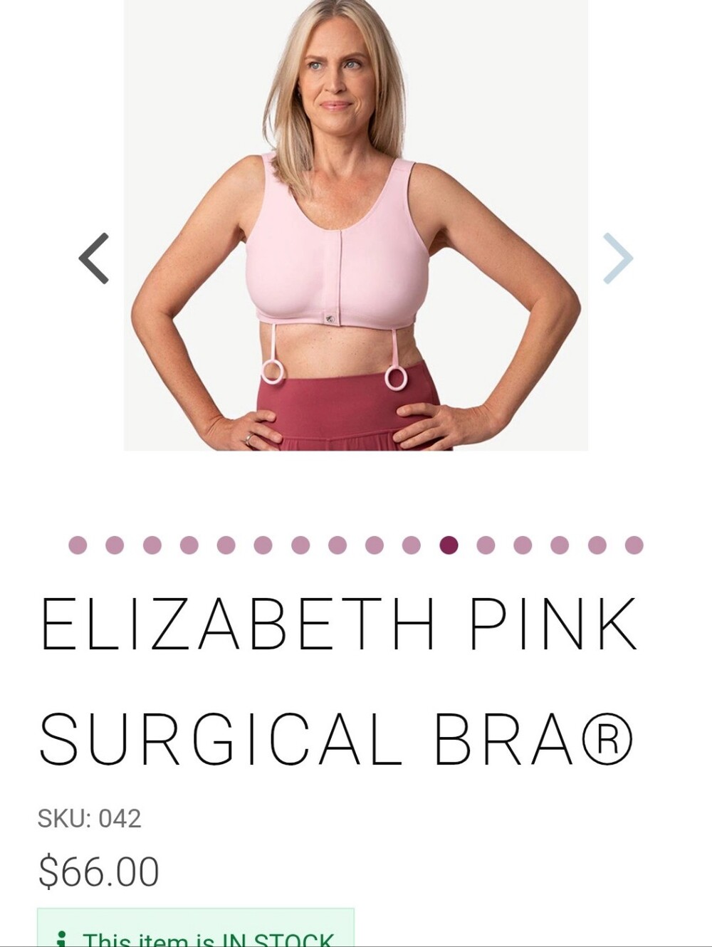 Masthead Postsurgical Bra- Bundle Of 2(Size M) Pink